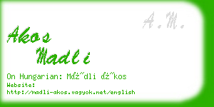 akos madli business card